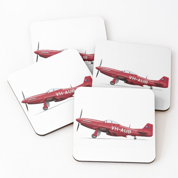 Item preview, NORTH AMERICAN AVIATION P-51 Mustang A68-107 VH-AUB designed and sold by Grubby Fingers Aircraft Illustration.