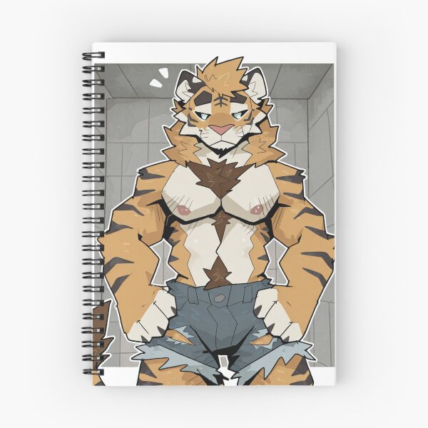 Item preview, Muscular Anthro Tiger Torn Denim Furry Art designed and sold by KaMow.