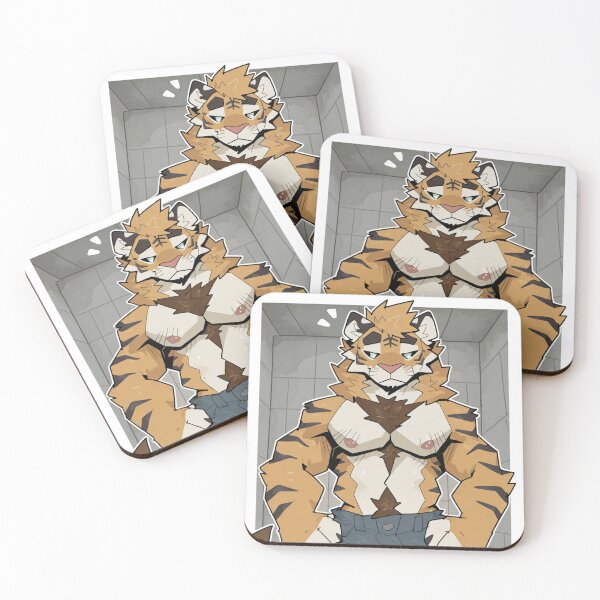 Item preview, Muscular Anthro Tiger Torn Denim Furry Art designed and sold by KaMow.