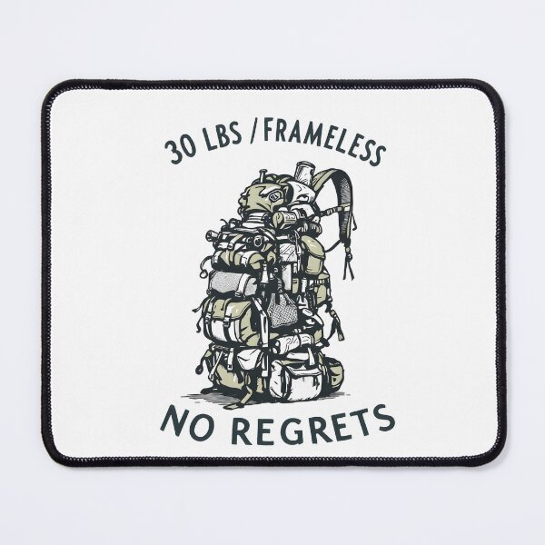 Item preview, 30 Lbs Frameless No Regrets Hiker Tee designed and sold by NorthingShop.