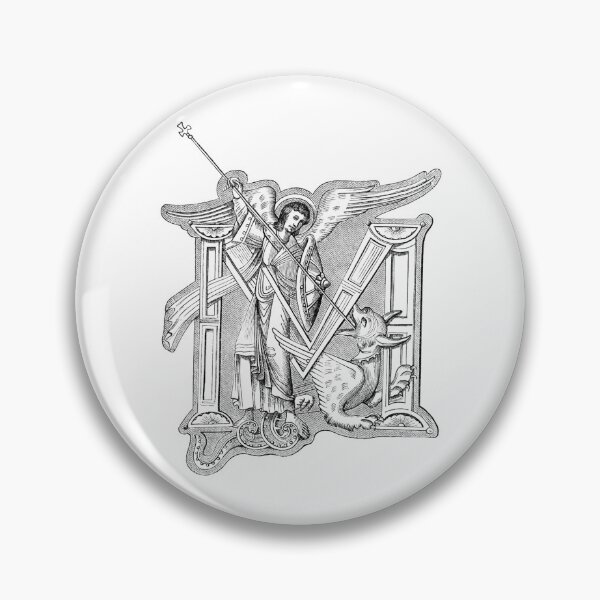 Item preview, Saint Michael and the Dragon, Initial M designed and sold by Hedrin.