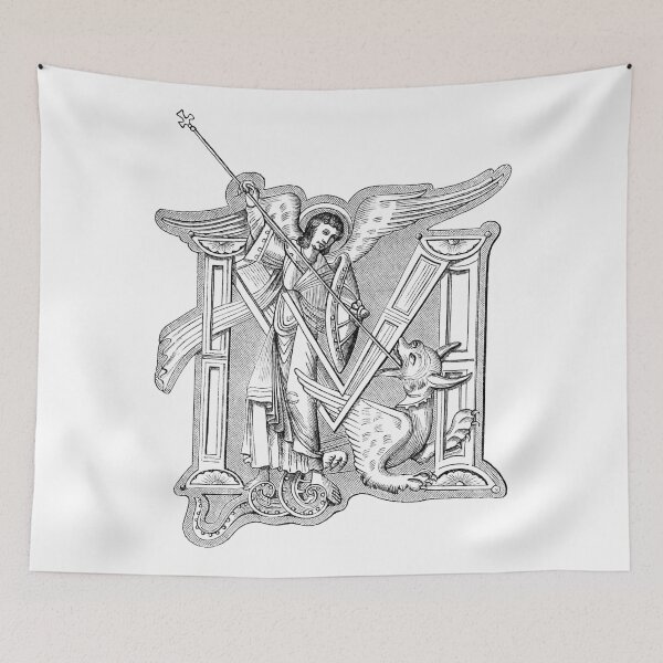 Item preview, Saint Michael and the Dragon, Initial M designed and sold by Hedrin.