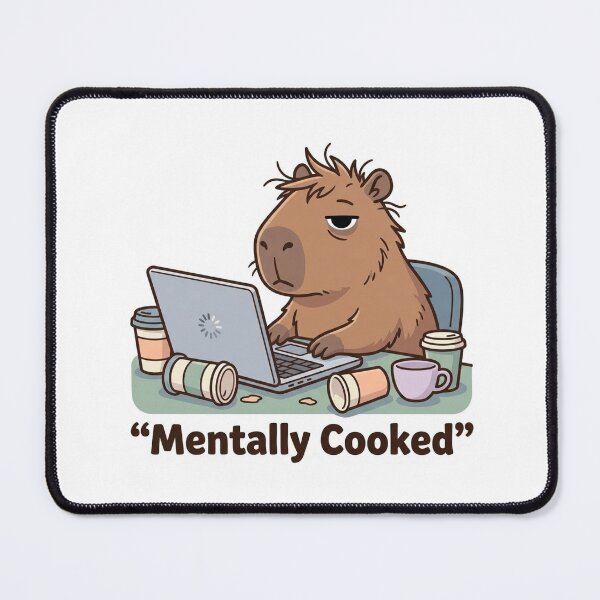 Item preview, Mentally Cooked Capybara Genz designed and sold by Softbear Atelier.