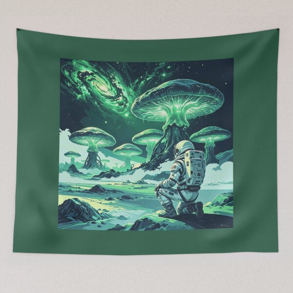 Item preview, Glowing Green Alien Realm designed and sold by TeyArtWork.