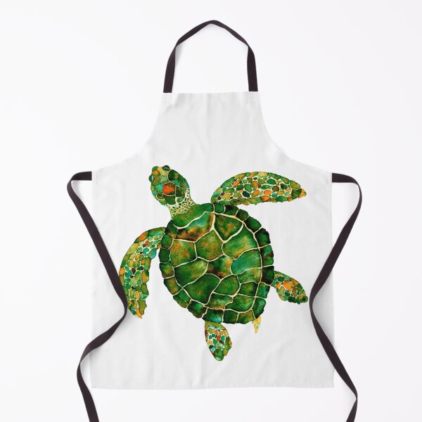 Item preview, Green and Orange Cayman Island Turtle Watercolor Design designed and sold by AlinaArt&Design.