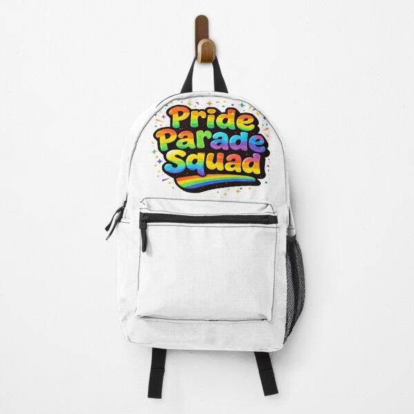 Item preview, Pride Parade Squad – Retro Rainbow Pride Quote for LGBTQ+ Allies for T-Shirt, Sticker, Phone case, mug, bag, hoodies designed and sold by ArtByTripti.