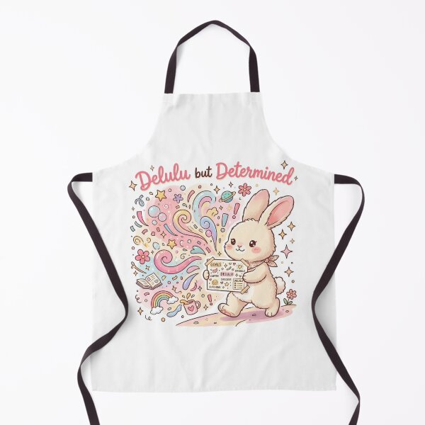 Item preview, Delulu but Determined Bunny Sticker designed and sold by Softbear Atelier.