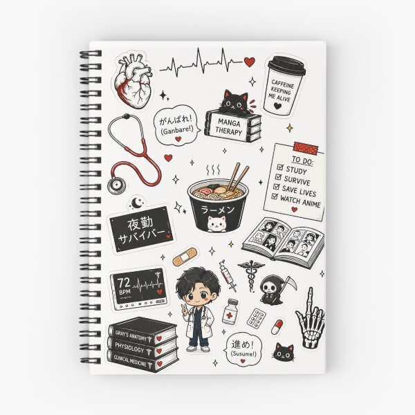 Item preview, Medical Chibi Sticker Collage II  designed and sold by Study Arc .