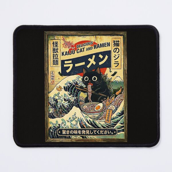 Item preview, Cute Kawaii Ramen Cat Retro Japanese Noodles Artwork designed and sold by gear-posters.