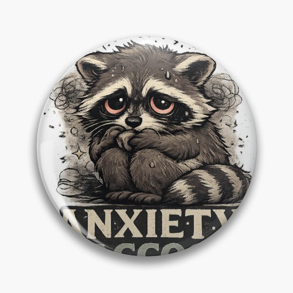 Item preview, Overthinking Raccoon Funny Retro designed and sold by Jajahshop.