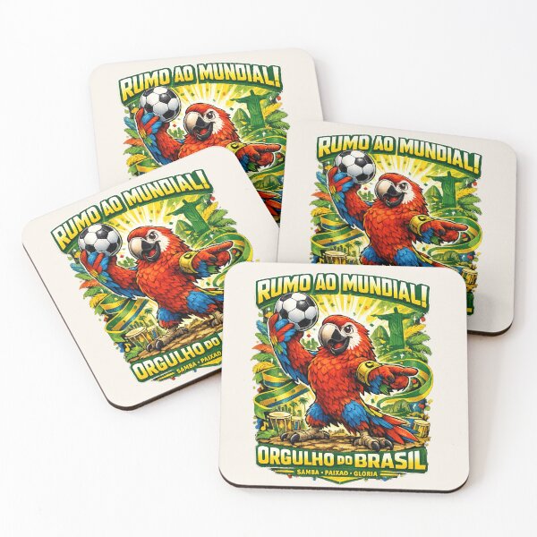 Item preview, Brazil World Cup 2026 Macaw Fan Art designed and sold by Retro Arabica.