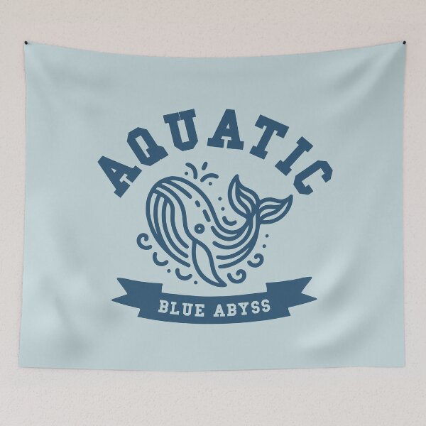 Item preview, Aquatic Blue Abyss Whale Graphic designed and sold by NosandEdgy.