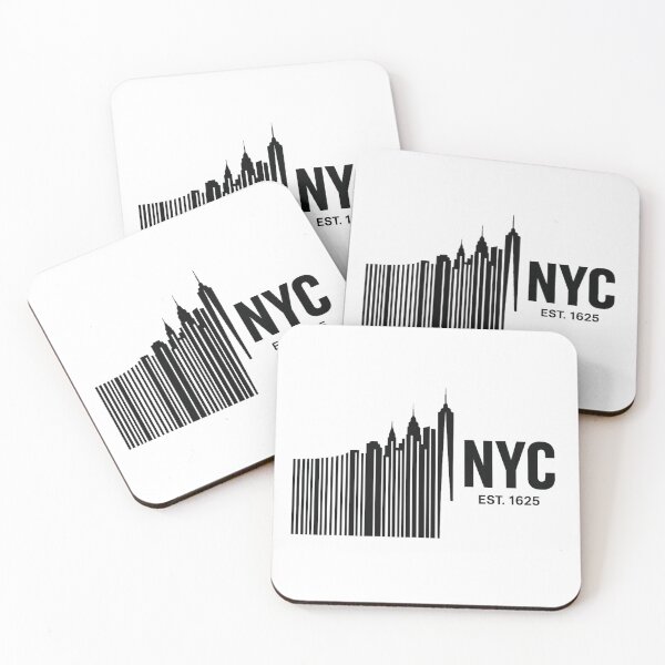 Item preview, Minimalist NYC Barcode Skyline Design designed and sold by The Abstract Vision.
