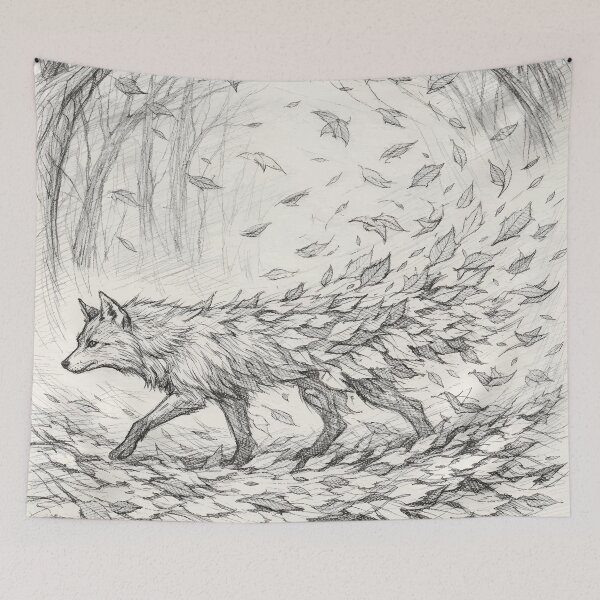 Item preview, Fox Autumn Leaves Surrender to Change designed and sold by WildlifeInc.