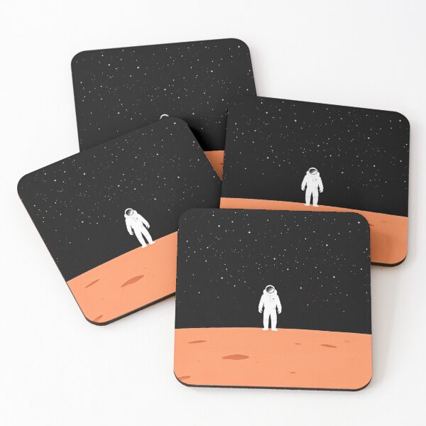 Item preview, Minimalist Astronaut on Mars | Cosmic Explorer with Starry Black Sky designed and sold by TeyArtWork.