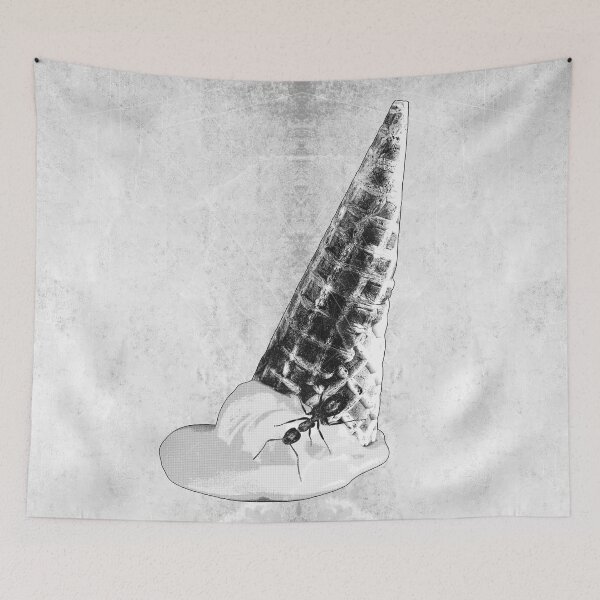 Item preview, Dropped Ice Cream Cone Melting Ant Dark Nostalgia designed and sold by Ghoul Enterprises.