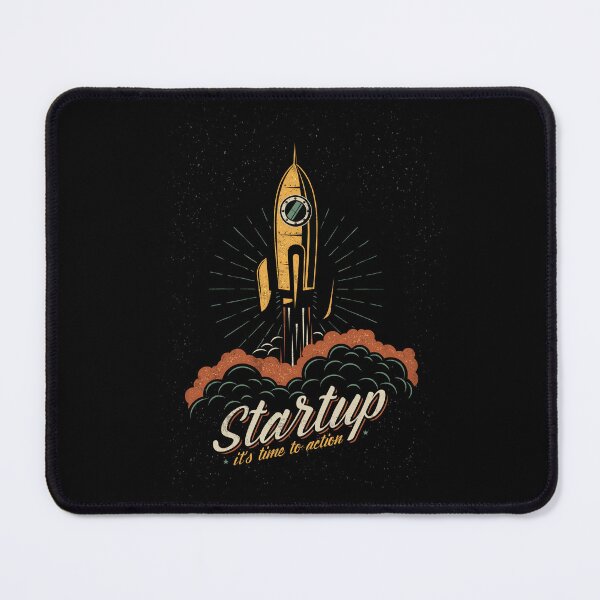 Item preview, Vintage Startup Rocket Launch - It's Time to Action Motivational Poster designed and sold by AVNGR-Design.