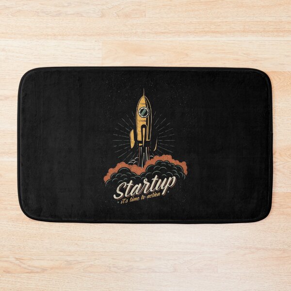Item preview, Vintage Startup Rocket Launch - It's Time to Action Motivational Poster designed and sold by AVNGR-Design.