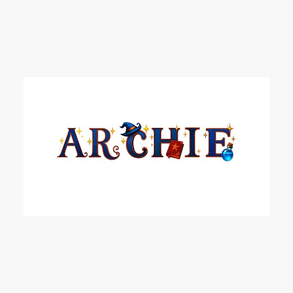 Item preview, SPELLBOUND NAMES COLLECTION  – ✨ ARCHIE ✨ – STORYBOOK SPELLCASTER DREAMS designed and sold by WheelieGdArt.
