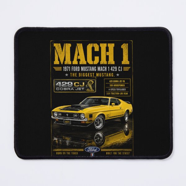 Item preview, 1971 Ford Mustang Mach 1 429 Cobra Jet Classic Muscle Car Vintage Art designed and sold by TheArtOfCar.