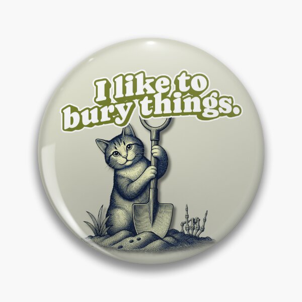 Item preview, I Like To Bury Things Gardening Cat  designed and sold by pulse_retail.