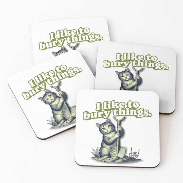 Item preview, I Like To Bury Things Gardening Cat  designed and sold by pulse_retail.