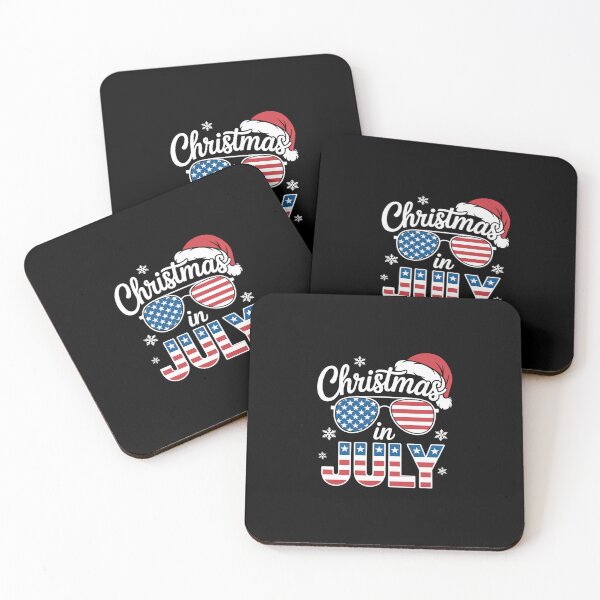 Item preview, Christmas In July Santa Hat Sunglasses USA Flag designed and sold by BlassmausArt.