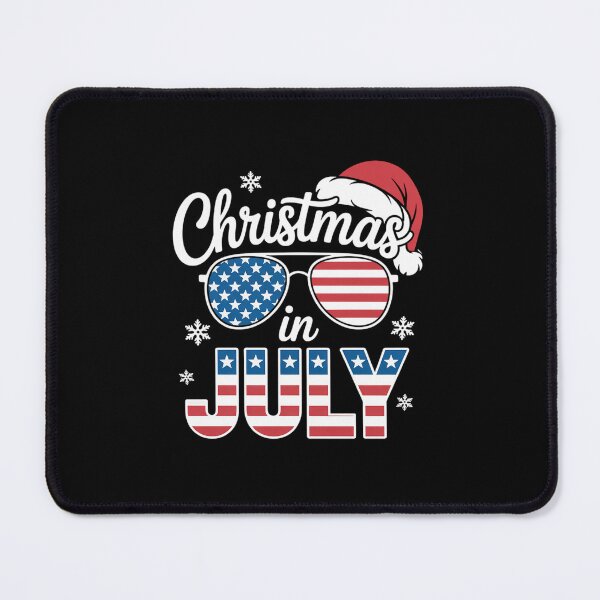 Item preview, Christmas In July Santa Hat Sunglasses USA Flag designed and sold by BlassmausArt.