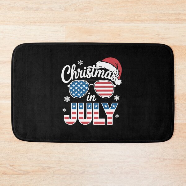 Item preview, Christmas In July Santa Hat Sunglasses USA Flag designed and sold by BlassmausArt.