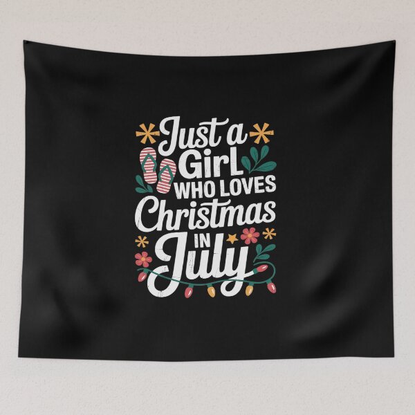 Item preview, Christmas in July Shirt Girls Funny Summer Beach Vacation designed and sold by BlassmausArt.
