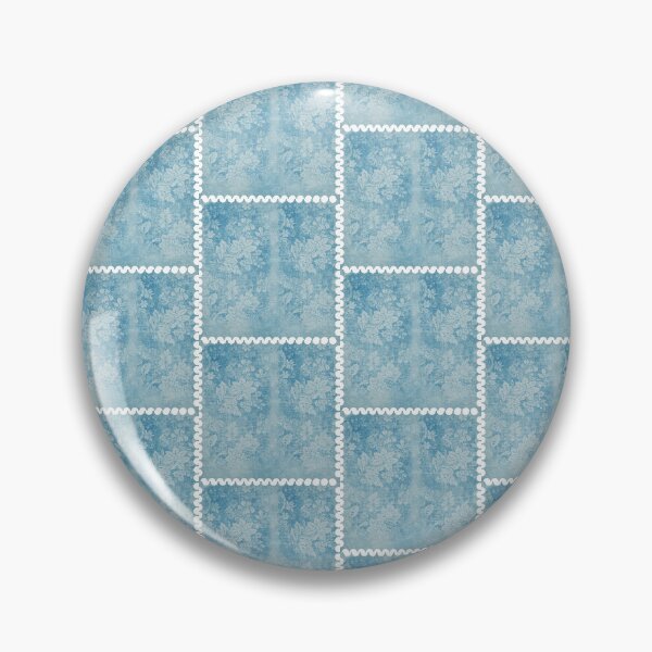 Item preview, Blue Vintage Floral Wallpaper Stamp designed and sold by PapercutandSuch.