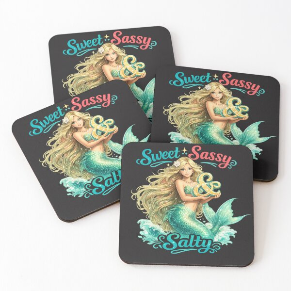 Item preview, Sirena dulce, atrevida y con carácter para camisetas, tazas o pegatinas. designed and sold by shorethings.