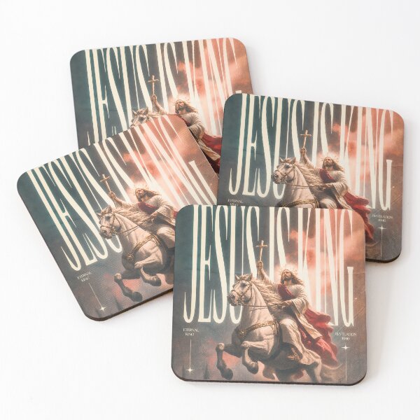 Item preview, Jesus Is King Modern Christian Faith Design Inspirational Spiritual Art designed and sold by ArtsyGlaze.