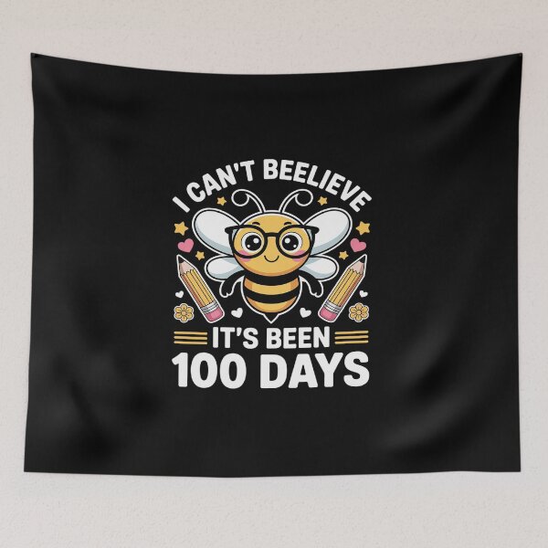 Item preview, I Can't Believe Its Been 100 Days Funny Bee 100th Day School designed and sold by BlassmausArt.