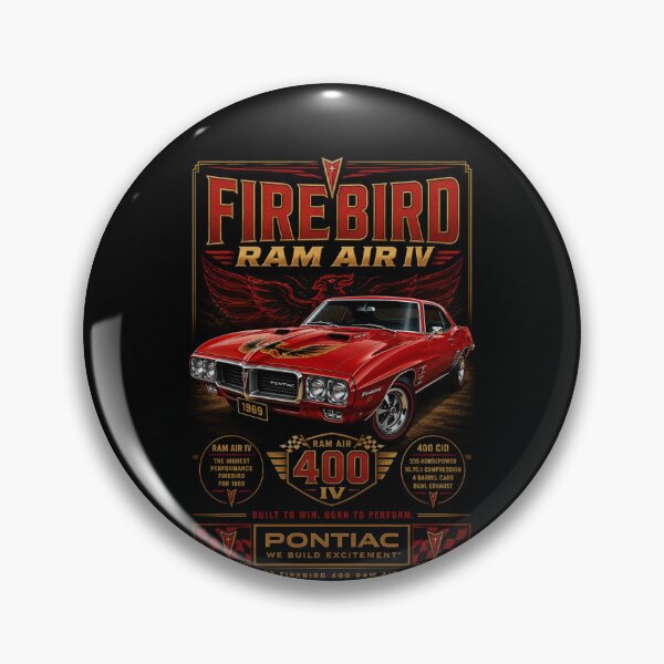 Item preview, 1969 Pontiac Firebird 400 Ram Air IV Classic Muscle Car Vintage Art designed and sold by TheArtOfCar.