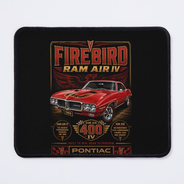 Item preview, 1969 Pontiac Firebird 400 Ram Air IV Classic Muscle Car Vintage Art designed and sold by TheArtOfCar.