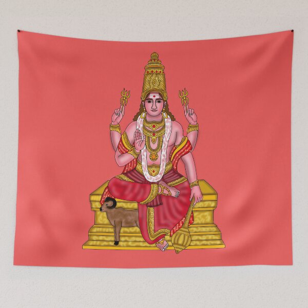 Item preview, Lord Mars in Indian Astrology | Hindu Planetary Deity Digital Artwork designed and sold by Harshit_Digital_Arts.