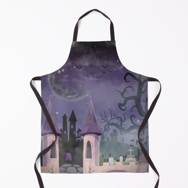 Item preview, Haunted Halloween Night — Spooky Castle & Graveyard Illustration designed and sold by EnchantedLayers.