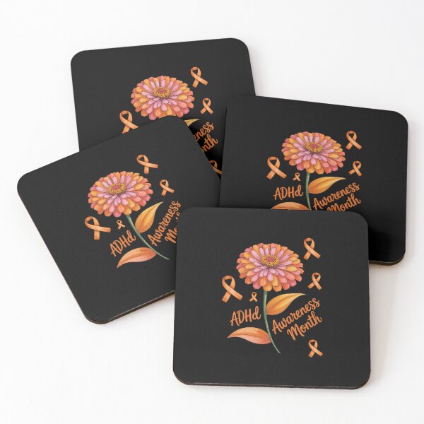 Item preview, In October We Wear Orange ADHD Awareness Month Flower designed and sold by BlassmausArt.