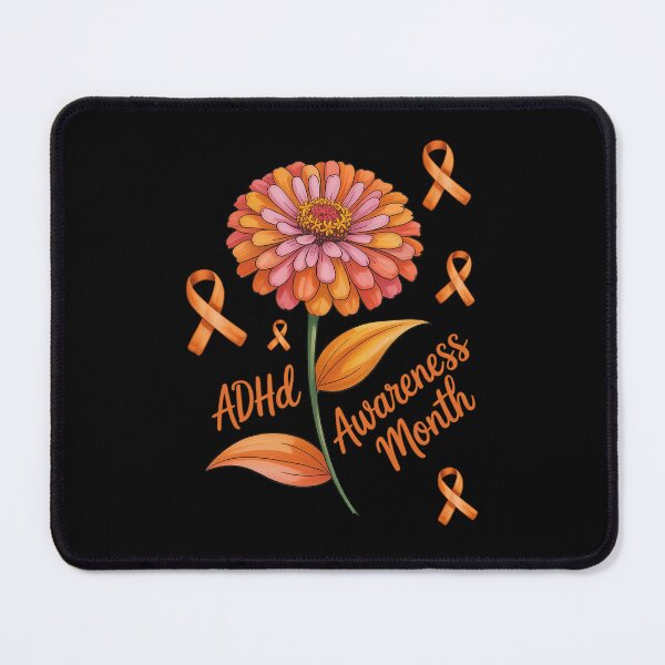 Item preview, In October We Wear Orange ADHD Awareness Month Flower designed and sold by BlassmausArt.