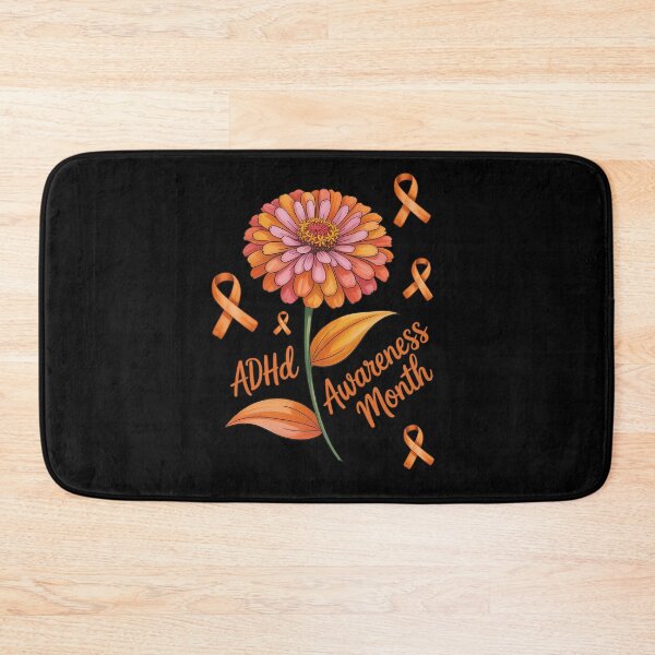 Item preview, In October We Wear Orange ADHD Awareness Month Flower designed and sold by BlassmausArt.