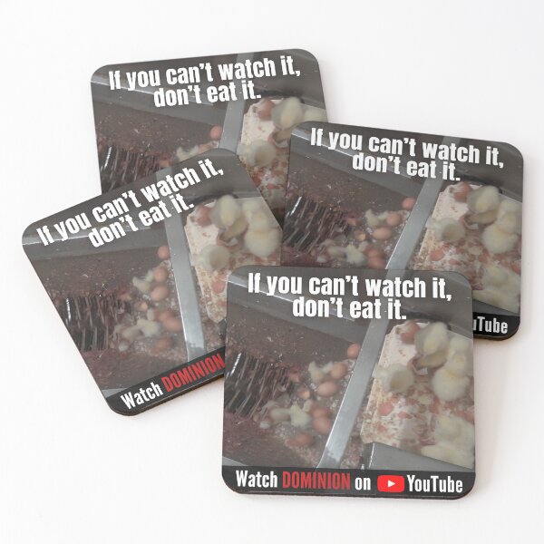 Item preview, If you can’t watch it, don’t eat it. Watch Dominion on YouTube. Vegan sticker designed and sold by vegan4lyfe.