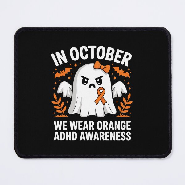 Item preview, In October We Wear Orange ADHD Awareness Month Spooky designed and sold by BlassmausArt.