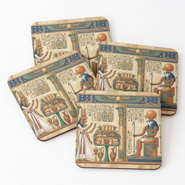 Item preview, Ancient Egyptian Papyrus Art – Hieroglyphics and Gods Vintage Egypt Design designed and sold by Queen Cleopatra.