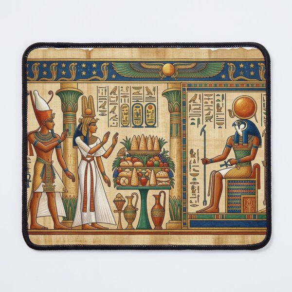 Item preview, Ancient Egyptian Papyrus Art – Hieroglyphics and Gods Vintage Egypt Design designed and sold by Queen Cleopatra.