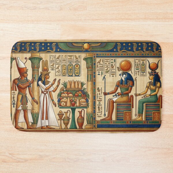 Item preview, Ancient Egyptian Papyrus Art – Hieroglyphics and Gods Vintage Egypt Design designed and sold by Queen Cleopatra.