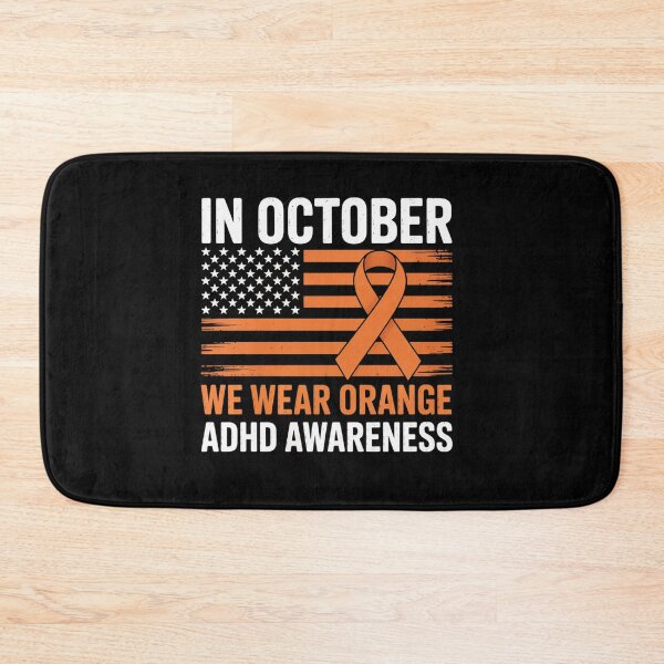 Item preview, In October We Wear Orange ADHD Awareness Month designed and sold by BlassmausArt.