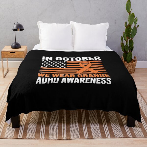 Item preview, In October We Wear Orange ADHD Awareness Month designed and sold by BlassmausArt.
