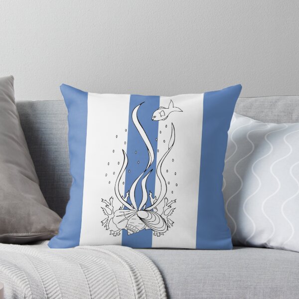 Item preview, Coastal Beach Seashells in Sky Blue designed and sold by Stephanie J Lewis.