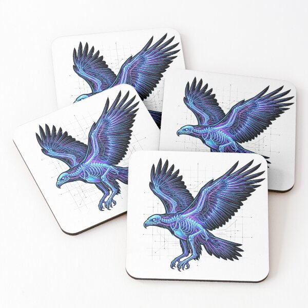Item preview, Neon Cyber Eagle Vertebrate Anatomy X-Ray designed and sold by DuckOddity.